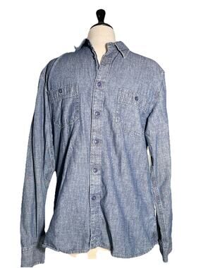 Arbor Shirt Adult Small Dark Blue Chambray Outdoors Workwear Camping Hiking Mens